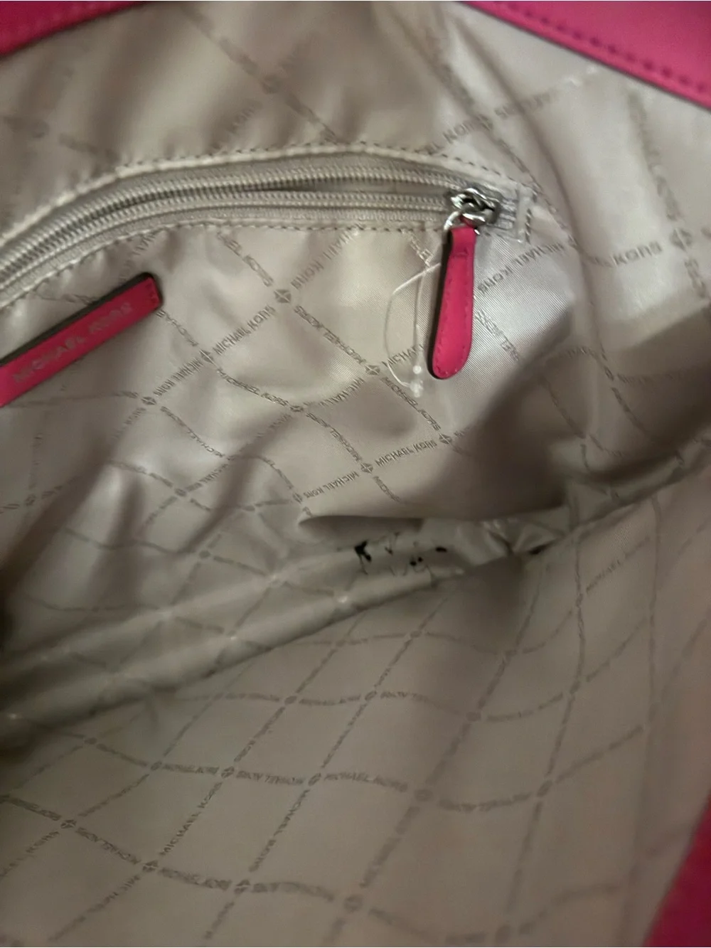 Michael Kors Jet Set Hot Pink Leather Tote- GREAT TEACHER Bag!